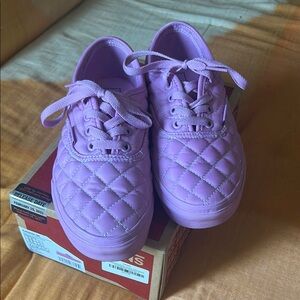 Purple Quilted Sneakers
